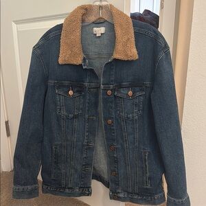 Loft Denim Jacket with Sherpa Collar